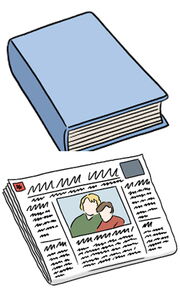 Grafik: buch, Zeitung, CD, Brettspiel
