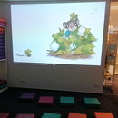 Leinwand mit Bilderbuchkino